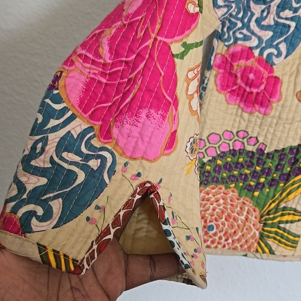 Handmade Floral Quilted Jacket - Picture 6 of 12